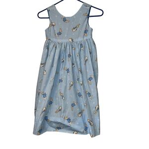 VTG Beatrix Potter 93’ Frederick Warne Blue Fabric alphabet Peter Rabbit dress